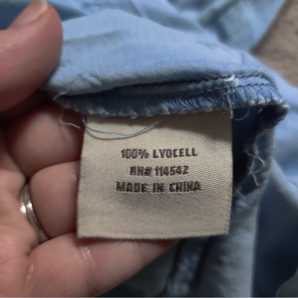 Jou Jou Light Blue Sleeveless Mini Denim Shirt Dress - Picture 3 of 5